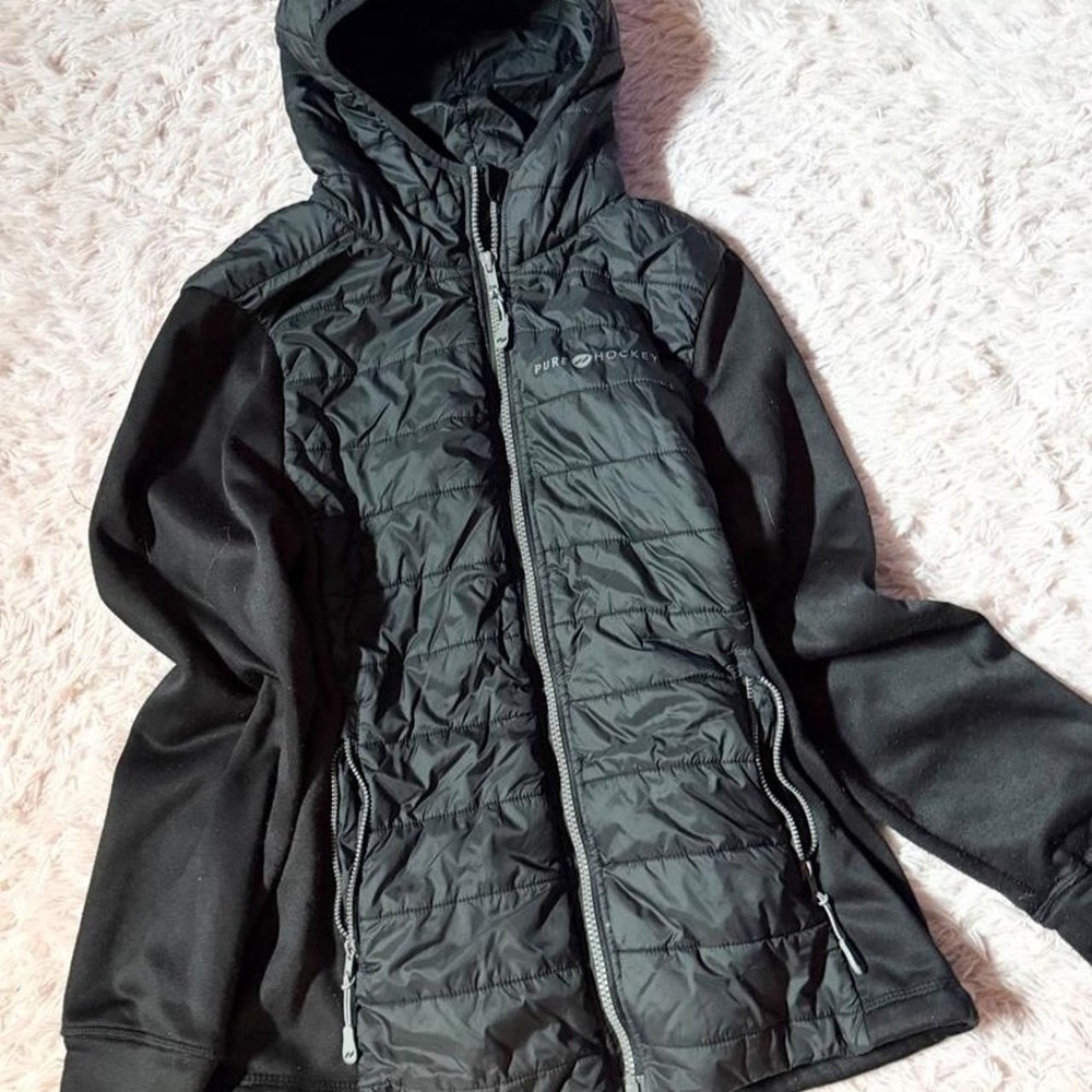 Pure Hockey Hybrid Quilted Insulation Gorpcore Utility Jacket Women M Sportswear